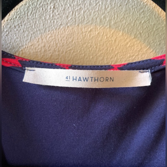 41 Hawthorn women’s Kassidy belted faux wrap dress, size medium - Picture 2 of 4